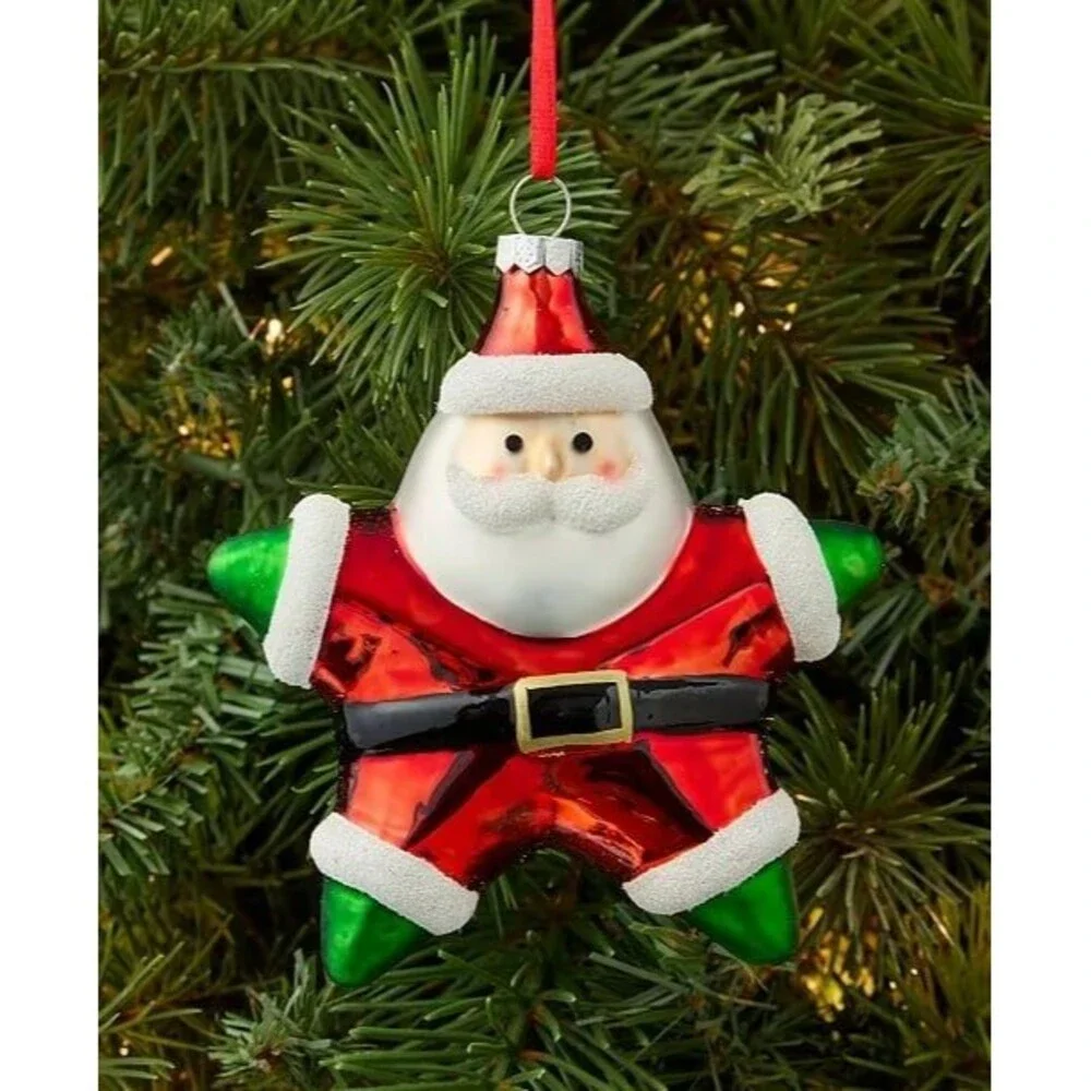 Macy’s Holiday Lane Christmas Cheer Santa Star Ornament